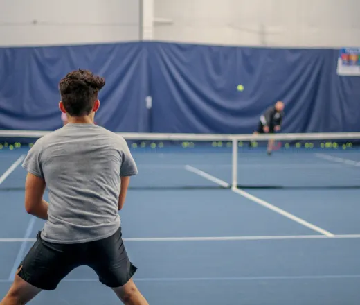 kids playing tennis